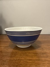 Antique mocha ware bowl-7 Blue