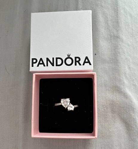 Pandora silver ring - pandora, clear