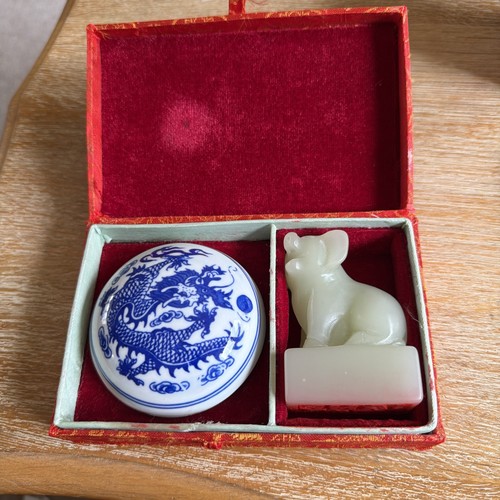 Vintage chinese carved stone - vintage,