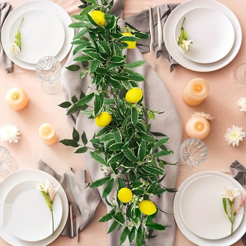 175cm artificial lemon garland - 175cm,