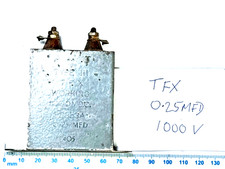 TFX  Type 111 Paper in Oil Capacitor   0.25 Mfd  1000V
