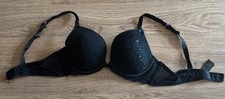 Floozie By Frost French Black Sequinned Bra - Size 36C