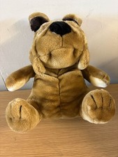 Vintage American Wego Plush Dog 1982 Bulldog Tan