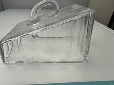 Vintage heavy glass butter/ cheese dish lid  ***lid only** approx 16x12cm