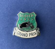 Vintage Ulster Grand Prix 1977 Pin badge Motorcycle Racing superbike UGP Park