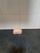 Vintage Carved African Soap-stone Hippo Trinket Box approx 4.75"x 2.5"