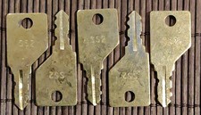 5 x BEAVER SWEET MACHINE BARREL LOCK  KEYS  (BEAVER KEY S52). ABSOLUTE BARGAIN.