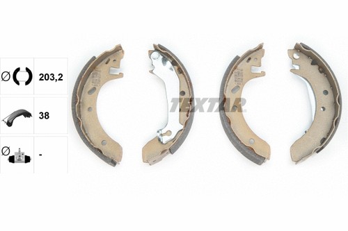 Rear brake shoe set - brake,