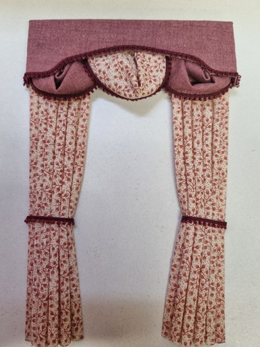 Dolls house miniature - miniature, curtains