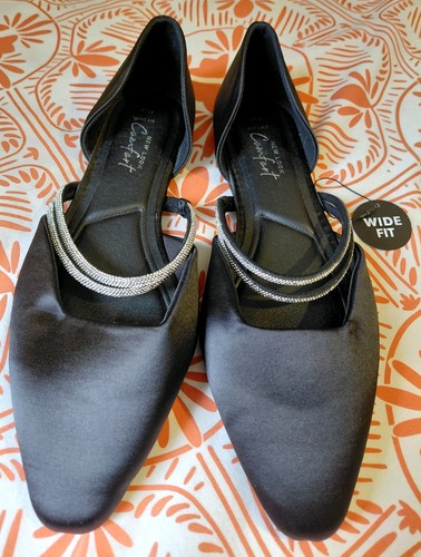 Ladies black sparkly - black, strap