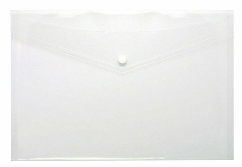 Clear plastic wallets stud - a4,