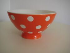 Whittard Of Chelsea Florence Orange & White Spotty Soup, Cereal, Dessert Bowl