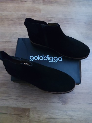 Goldigga black suede ankle - black,