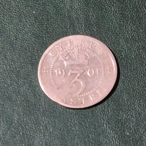 1901 cyprus three - 3, piastres