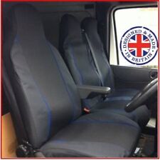 FOR Peugeot Expert (2016 ON) - ELEGANT BLUE PIPING VAN SEAT COVERS SINGLE DOUBLE