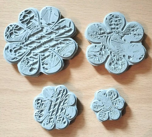 Flower rubber stamp - -, approx
