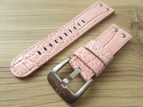 Steel pink crocodile grain - pink,