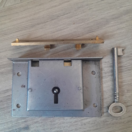 Large steel brass coffer - large,