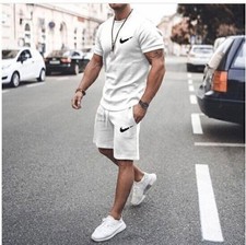 2Pcs NK Outfits Set Mens Short