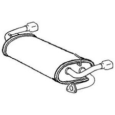 Exhaust Tail Pipe With Back Box for MG MGF 1.8 VVC 18K4K 1995-2002 Klarius