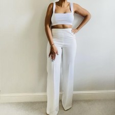 Zara White High Waisted