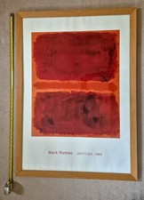 Large framed Mark Rothko print - 42 x 30 inches, red, abstract expressionism