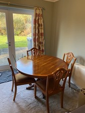 Yew Dining Table and 4 Chairs
