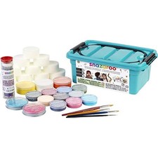 Snazaroo Professional Face Paint Kit for Kids and Adults, 35 Pieces, 15 Colours,