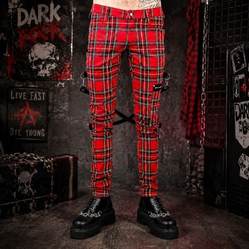 Men goth bondage red - bondage, plaid