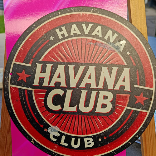 Havana club sign round metal - sign,