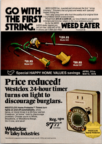 1978 weed eater westclox - eater,