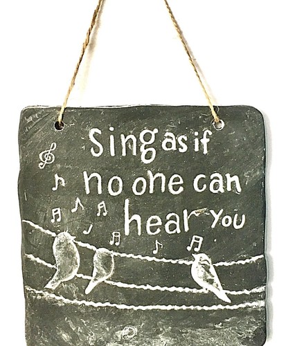 Slate hanging wall plaque - slate,