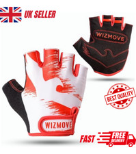 Cycling Gloves Half Finger Padded Anti-Slip Breathable MTB Road Bike - UK SELLER