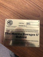 MG MMM Guarantee Plate M Type