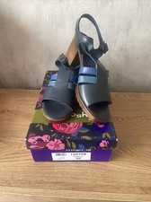 Moshulu Heeled peep-toe sandal  BULRUSH Uk 7 Eu 40 Blue NEW Boxed