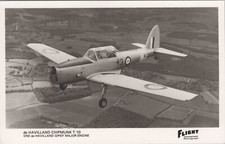 DE HAVILLAND CHIPMUNK T.10 REAL PHOTO POSTCARD RPPC RAF GIPSY MAJOR ENGINE