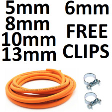 LPG Fuel Hose All Sizes & Lengths 5mm 6mm 8mm 10mm 13mm Free Clips Propane