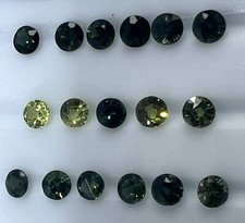 17 x Natural fancy coloured 4.2mm sapphires - 6.93cts