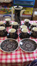 1960's Portmeirion Magic City Coffee set for 8 with 2 cake plates milk sugar