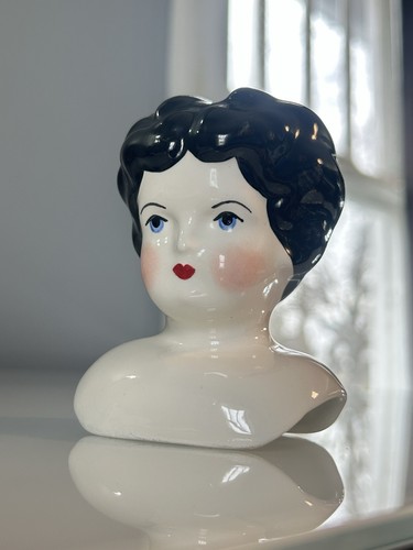 Vintage china doll head bust - china,