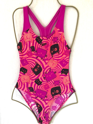 Girls pink mix speedo racing - pink,