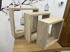 Square Shelves, set of 3, Maple  effect