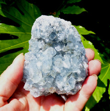 Ice blue celestite crystal - ice,