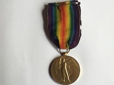 World War 1 Victory Medal with ribbon Private J Lawson - Camerons S-21526