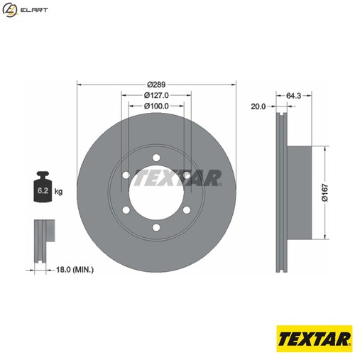 Brake disc 92076300 - 2x, for