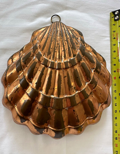 Vintage copper shell - copper, shaped