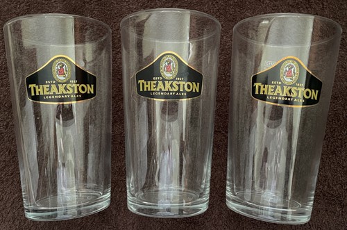Theakston glass pint - theakston, x3