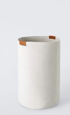 John Lewis Rope Laundry Basket/ Hamper – White - RRP £30