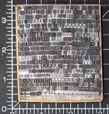 10pt Times Roman  Font   Metal letterpress Type # ADANA EIGHT FIVE 8 x 5 User #