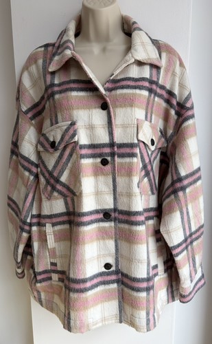 Zara xxl pink cream check - zara,